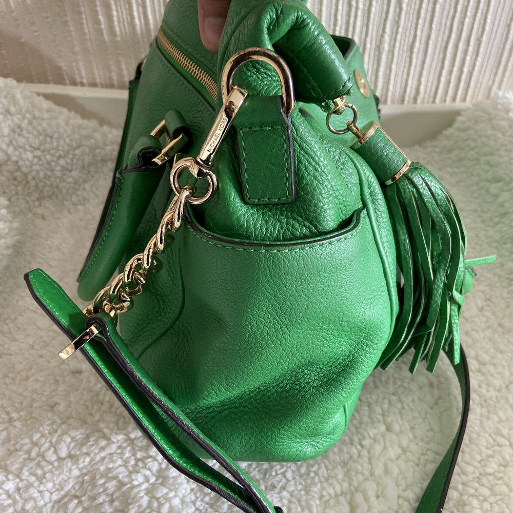 Michael Kors green real leather medium cross body bag - Picture 7 of 9